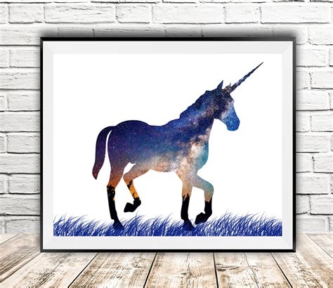 Unicorn print Unicorn watercolorAnimals by InstantDownloadArt1