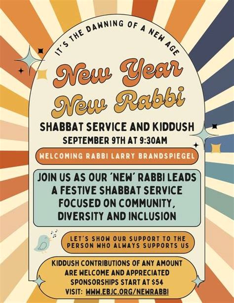 New Rabbi Shabbat - East Brunswick Jewish Center