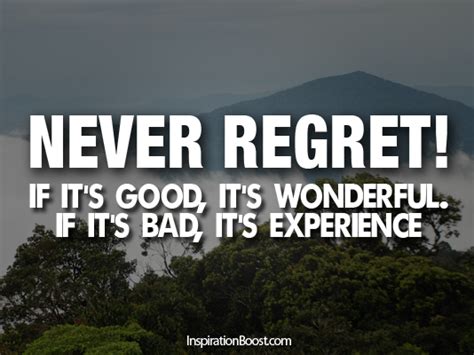 Never Regret - Inspiration Boost