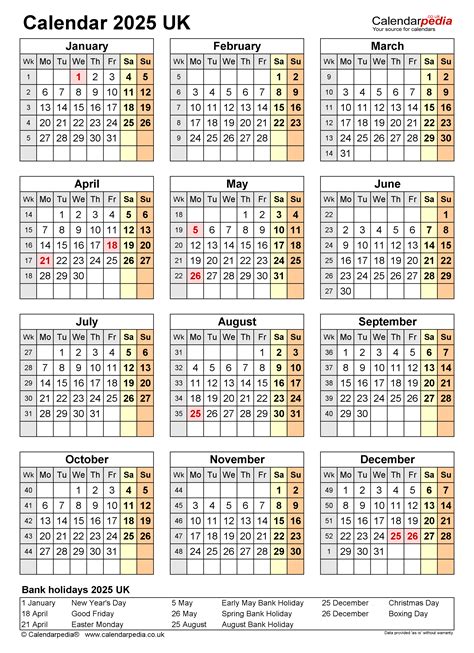 Free Calendar 2025 Printable Uk With Holidays - Adrea Carmine