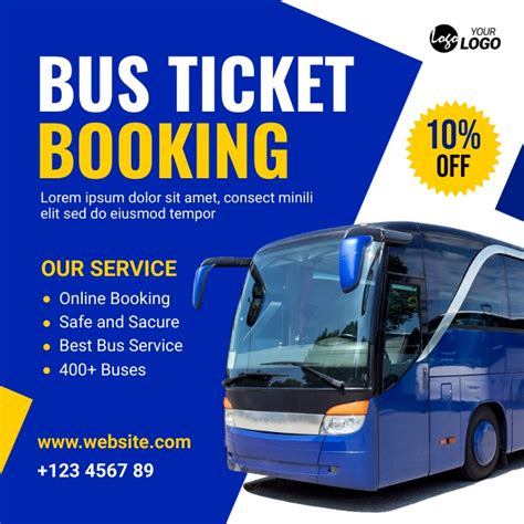 Copy of Bus Ticket Booking Ad Design | PosterMyWall