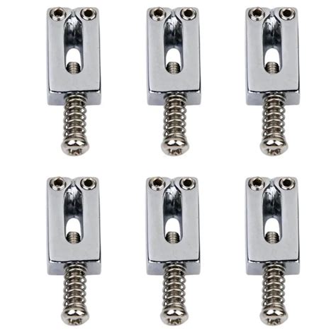 Electric Guitar Part Guitar Saddles Chrome Tremolo Bridge Saddles Replacement Parts For Electric ...