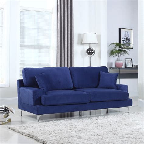 Madison Home USA Ultra Modern Plush Velvet Living Room Sofa | Wayfair