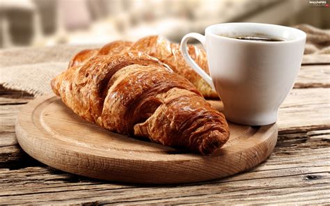 Cup, croissant, coffee - Full HD Wallpapers: 5300x3750