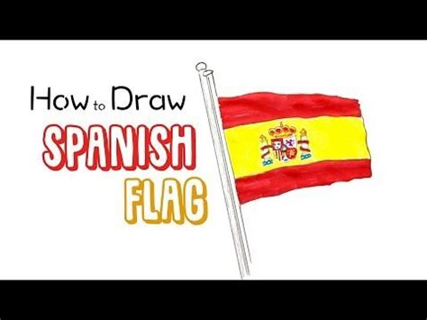 Spain Flag Drawing Easy Step by step art tutorial for beginners of all ages