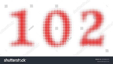 Number 102 Halftone Pop Art Style Stock Vector (Royalty Free ...