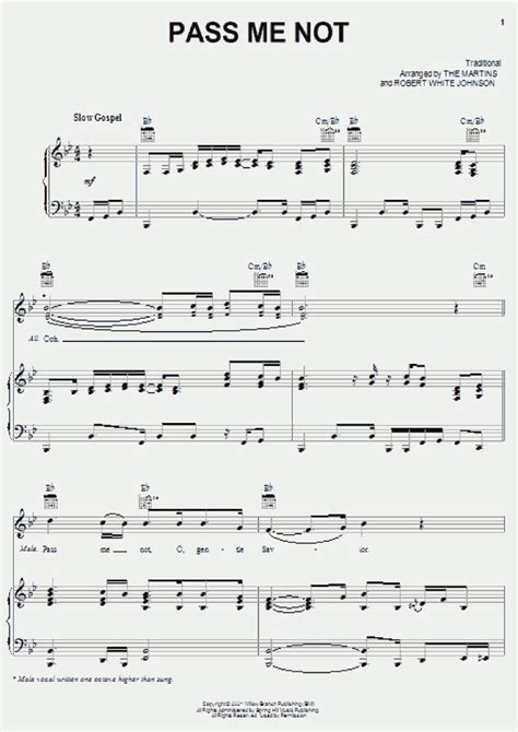 Pass Me Not Piano Sheet Music | OnlinePianist