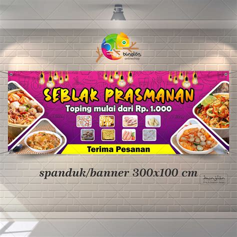 Spanduk Banner Seblak Prasmanan Custom Murah Keren | Lazada Indonesia