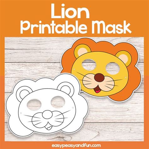 Printable Lion Mask Template | Elephant coloring page, Lion mask, Mask for kids