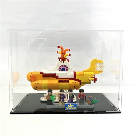 Acrylic Case with Black Base for 21306 LEGO Ideas The Beatles Yellow ...