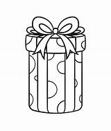 Round gift Box With Polka Dots And Bow Cartoon Christmas Or Birthday  sketch template