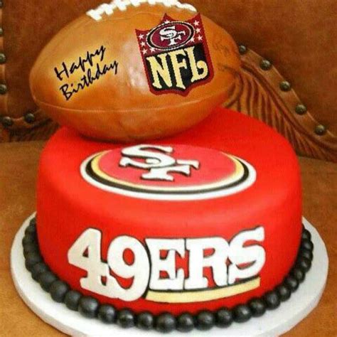 49ERS Birthday Cake | Sports themed cakes, 49ers cake, Superbowl cake