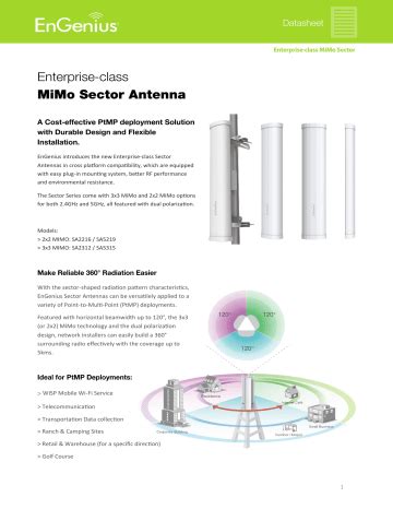 EnGenius Sector Antennas Accessory Data Sheet | Manualzz