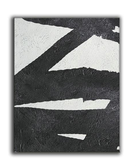 Black white oil painting, oil painting wall art on canvas abstract L37 ...