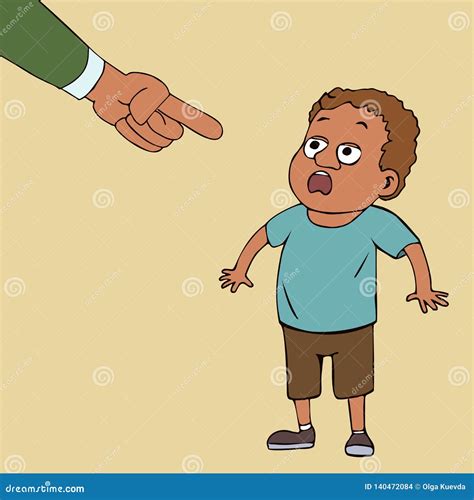 Guilty child funny cartoon stock vector. Illustration of guilty - 140472084