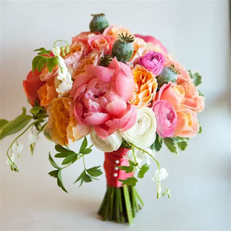 Spring is Coming! Beautiful bride's bouquet: coral charm peonies ...