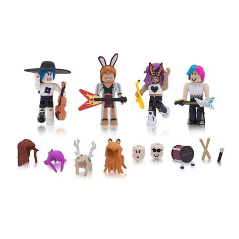 Roblox Celebrity Collection - Superstars Four Figure Pack [Includes Exclusive Virtual Item ...