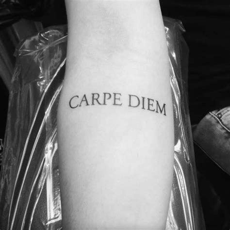 101 Amazing Carpe Diem Tattoo Designs You Need To See In 2020 Phrase ...