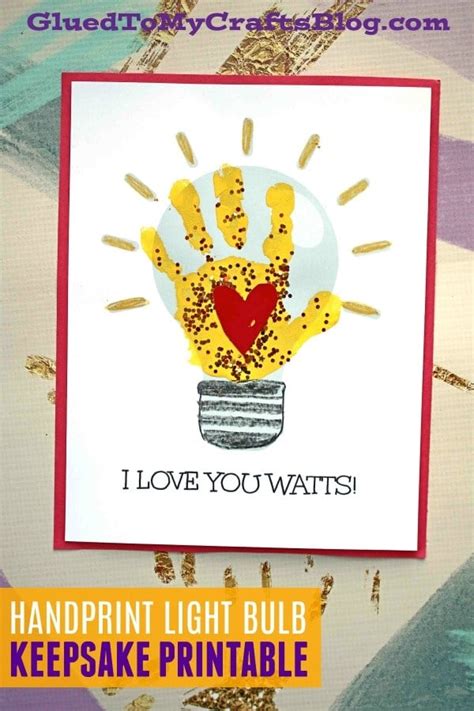 Handprint Light Bulb - I Love You Watts Keepsake