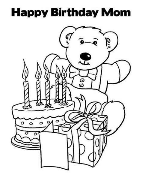 Happy Birthday Mom Coloring Pages | Activity Shelter