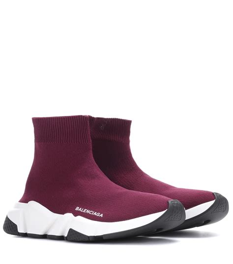 Balenciaga Speed Trainer Sneakers in Purple - Lyst