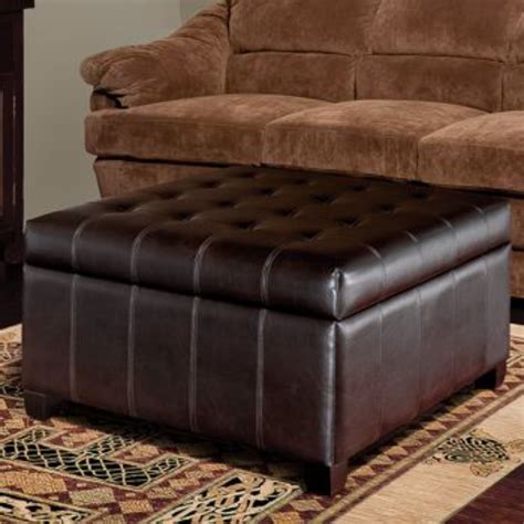 Isabella Bonded Leather Storage Ottoman - New -Living Room Furniture ...