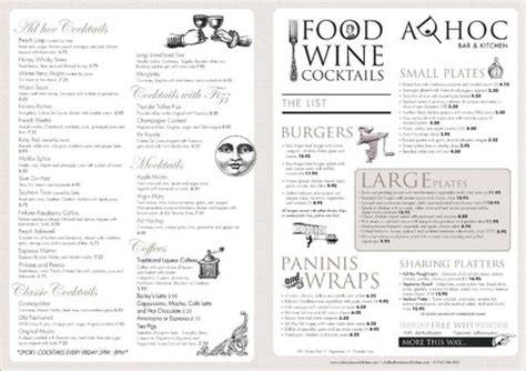 Ad Hoc Menu by Ad Hoc Bar and Kitchen - Issuu