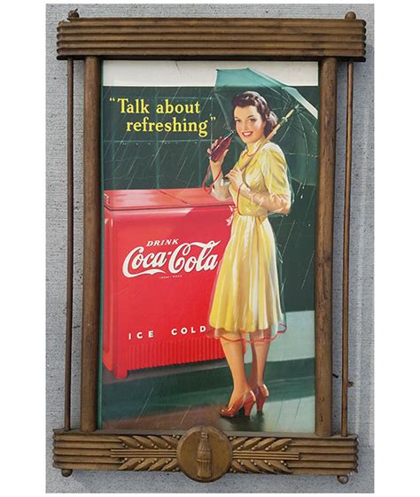 1942 COCA COLA CARDBOARD/SIGN POSTER & ORIGINAL FRAME - Vintage ...