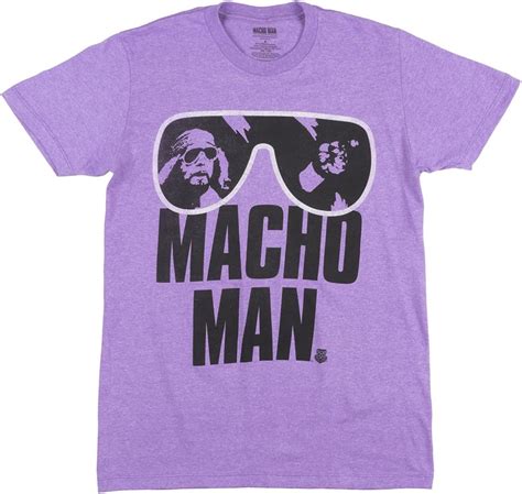 Amazon.com: Men's WWE Legends Macho Man Authentic T-Shirt, Neon Purple Heather, XX-Large: Clothing