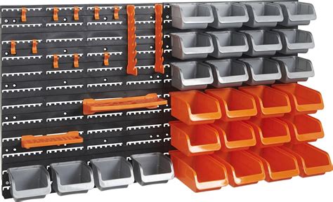 VonHaus Ensemble Casiers de Rangement et Crochets 44pc avec Panneaux Muraux: Amazon.fr: Bricolage