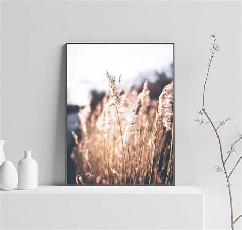 Dried Grass Art Set Printable Download Dandelion Art Prints - Etsy