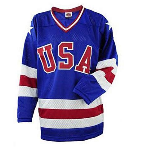 USA Hockey "Miracle On Ice" Adult Ice Hockey Jersey Away Blue, Home ...