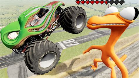 Monster Truck Madness #24 | Monster Trucks vs Rainbow Friends Orange ...