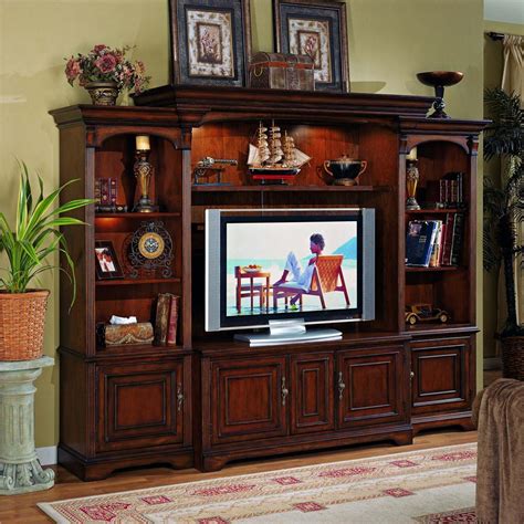 Hamilton Home Brookhaven Entertainment Center with Interchangeable Wood ...