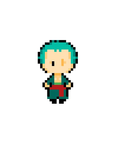 One Piece Roronoa Zoro | Pixel art pattern, Pixel art, Pixel art templates