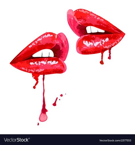 With red lips Royalty Free Vector Image - VectorStock