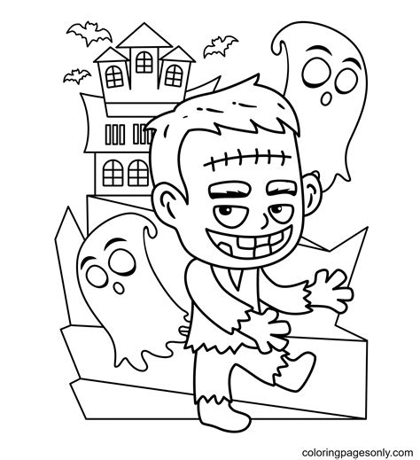 35+ Halloween Frankenstein Coloring Pages - SohaelRoxann