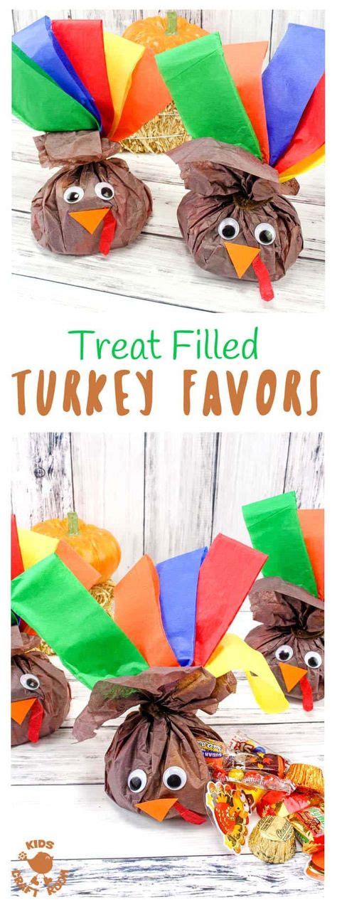 Cute and Easy Candy-Filled Turkey Favors | Carin | Thanksgiving crafts ...