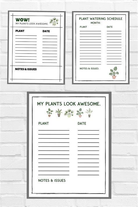 Free Printable Plant Watering Tracker | Houseplants