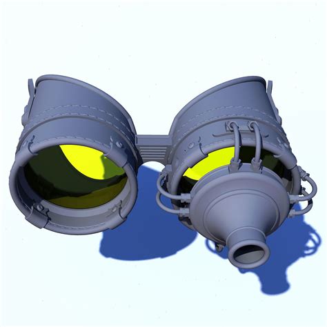 Steampunk Cosplay Goggles - Lens and leather 3D model 3D printable ...