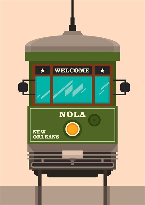 New Orleans Streetcar Clip Art