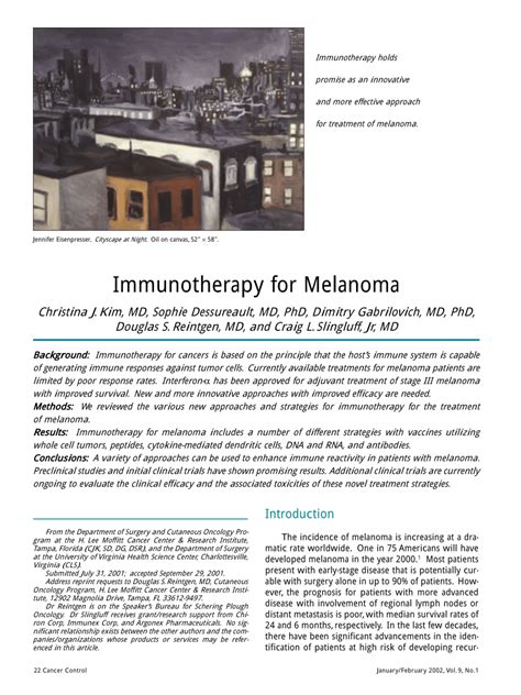 (PDF) Immunotherapy for Melanoma