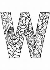 Letter W Coloring Pages sketch template