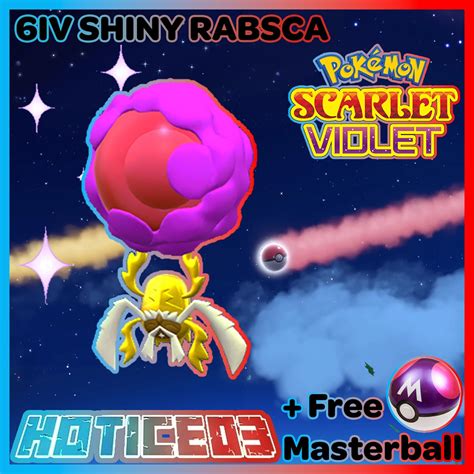 Pokemon Scarlet Violet Shiny Rabsca Max Stats 6IV Master - Etsy