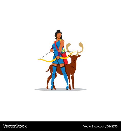 Artemis sign Mythological Greek Goddess of Vector Image