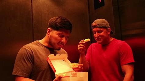 Popeyes Biscuit Challenge in an Elevator - YouTube