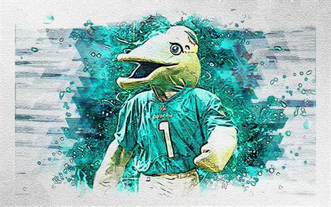 The Dolphin Td Mascot Miami Dolphins Nfl Usa National Football League Mascots Official Mixed ...