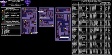 Pokémon Crystal Union Cave Map (PNG) - Neoseeker Walkthroughs