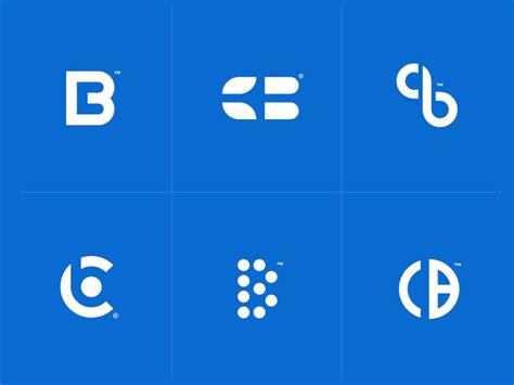 CoinBase Logo Designs on Blue Squares