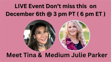 FREE LIVE Event with Psychic Medium Julie Parker Wednesday 6th @ 3 pm California, USA time - YouTube